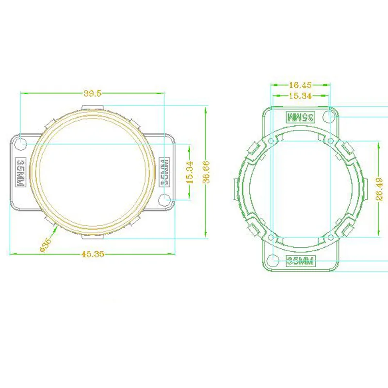 30MM LED DMX512 5050 RGB LED Chips Flat Pixel Spot Light For Indoor Christmas Tree Facade Building Decorations