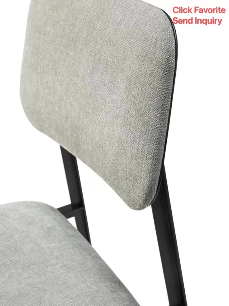 Nordic Luxury Kitchen Hotel Dinning Room Chairs Custom Design Modern Furniture  Dine Chair Upholstered Restaurant Metal Dining C