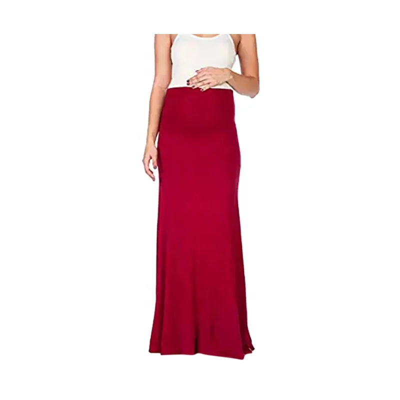  CY446 Big size Maternity Skirt Clothes for Pregnant Women Maxi Dress S to XXXL Soft Rayon Good Stretch