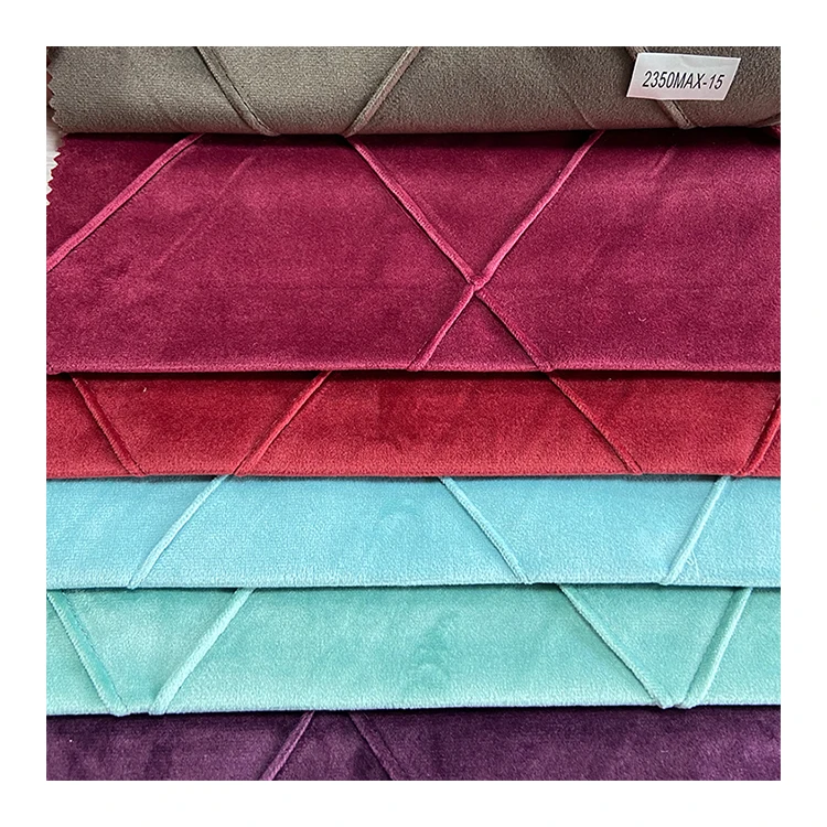 RedSun Textile Free Sample 100% Polyester Bonded Sofa Cover Sewing Holland Velvet Stretch Fabric Upholstery For Clothes
