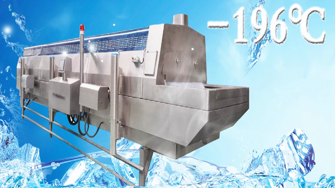 Tunnel Freezing Tunnel Cooling Machine For Meat Vegetable Seafood
