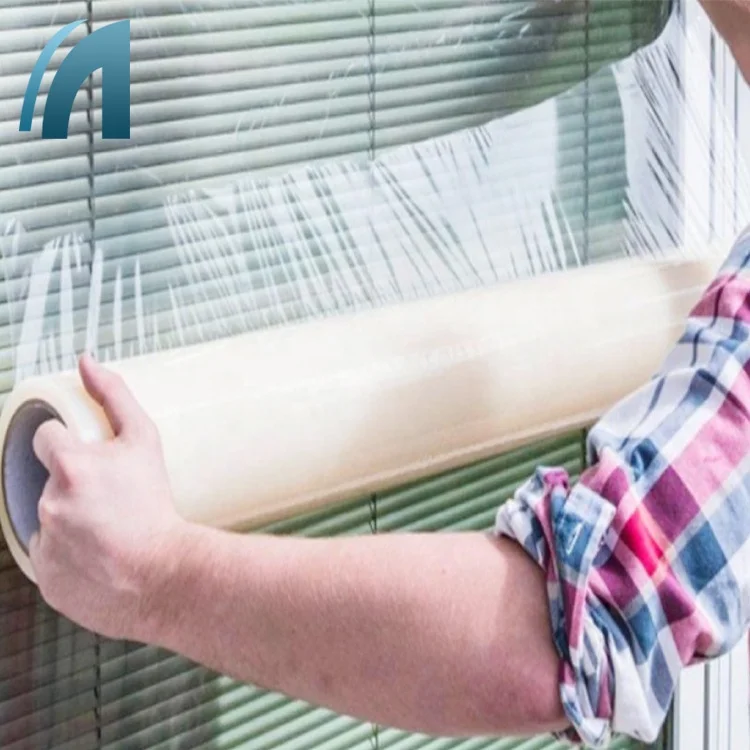 Blue Window Shield Adhesive Film, Window Masking Film with 45 Day UV Protection, Protective Film for Window Glass