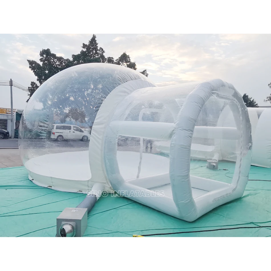 5m clear top bubble inflatable balloon dome with airtight frame for family parties or glamping from inflatable tent factory