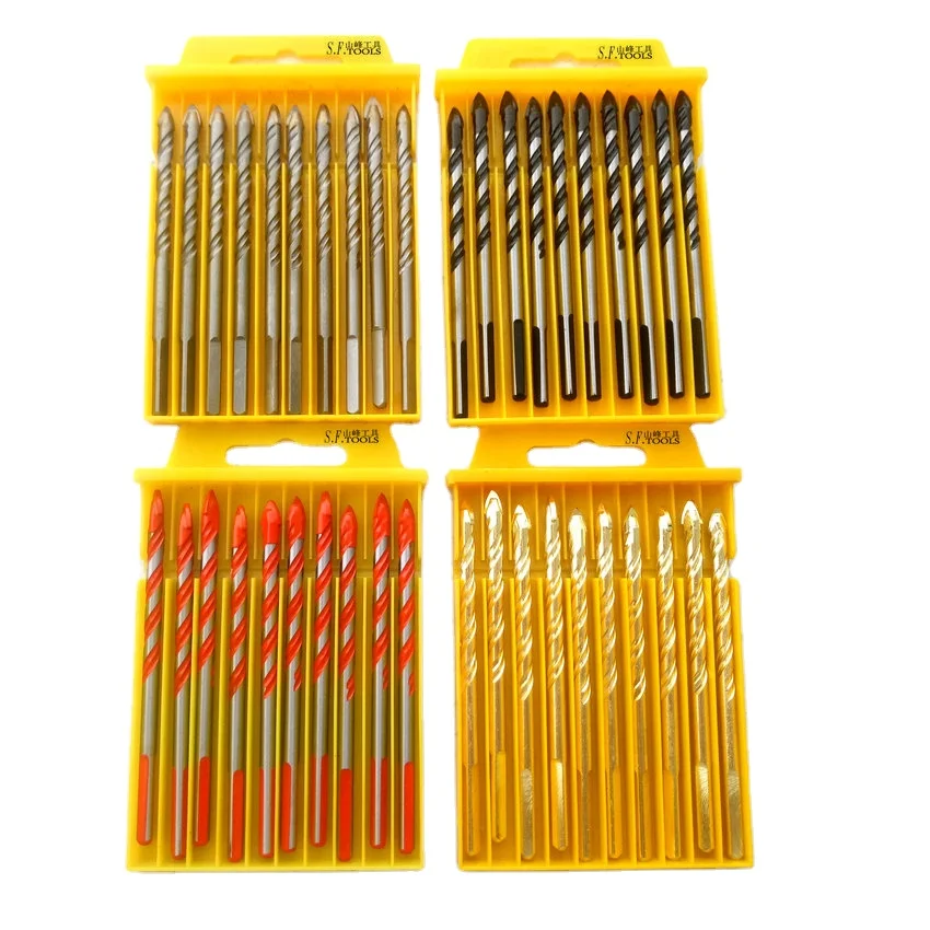 Triangular drill bits carbide triangular twist drill bits  ceramic tile cement wall marble ceramic multi-function hole open er