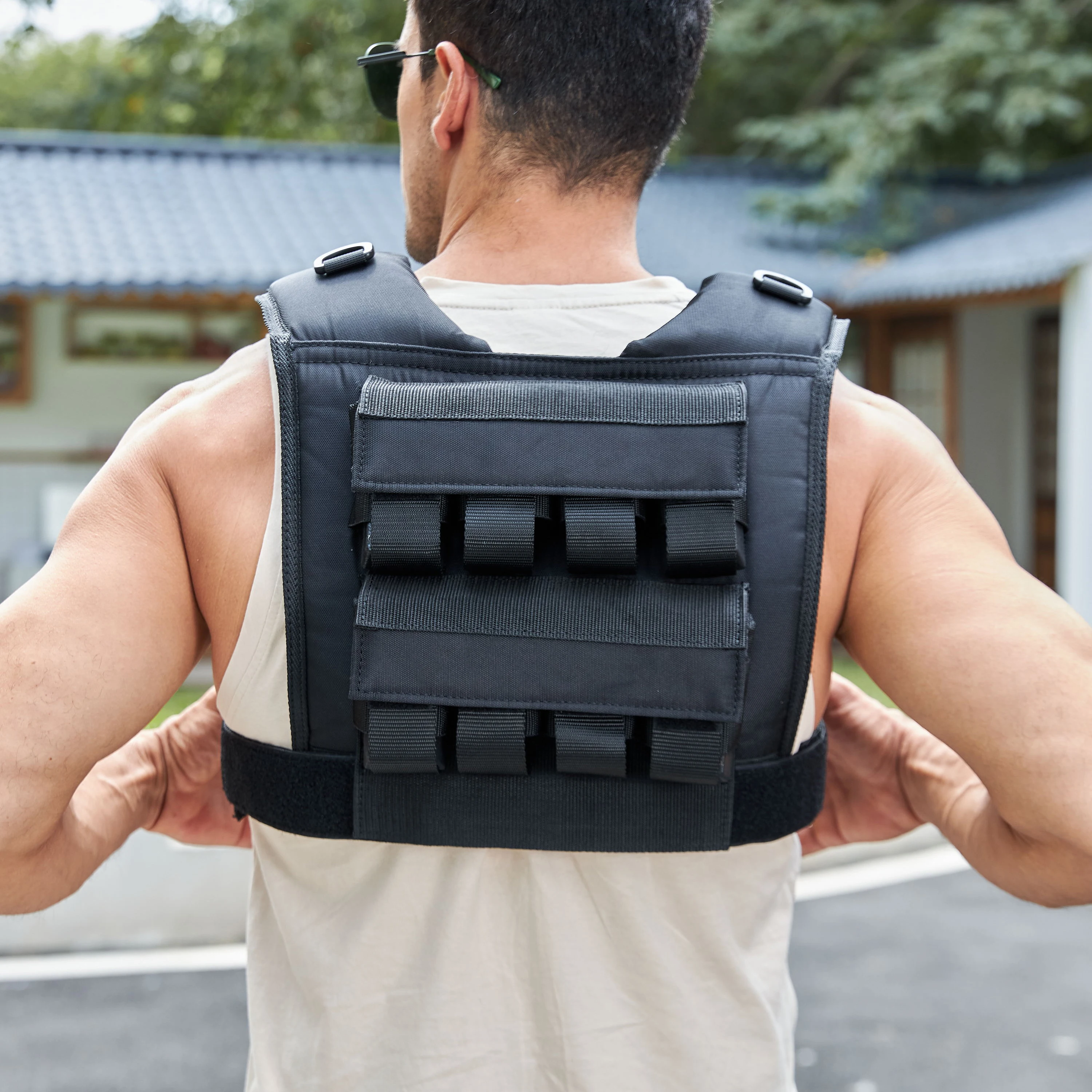 Exercise Adjustable Running Fitness Workout Weight Vest Chest Rig Bag Gym Unisex Training Outdoor Hiking Weighted Vest