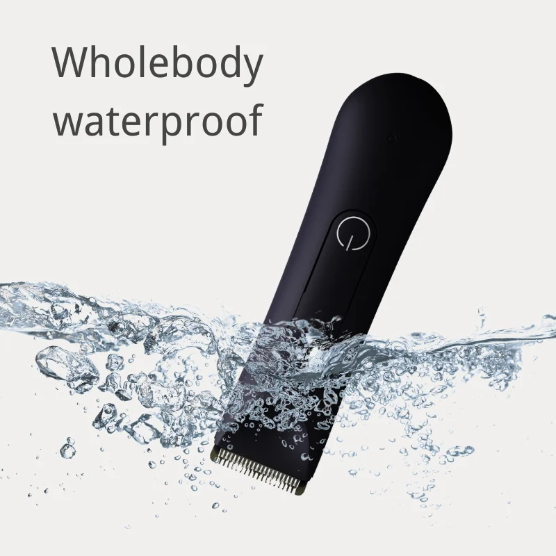 Waterproof replaceable Ceramic Blade Heads Updated Professional Groin Body Pubic Hair Trimmer for Men