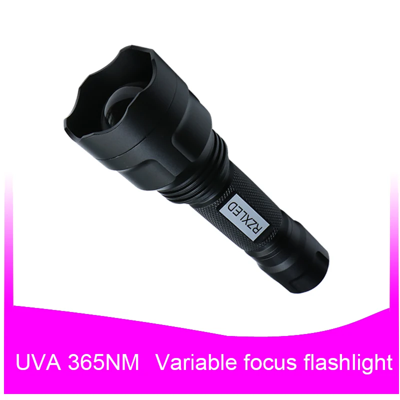 high power Adjustable Focus UV Flashlight led 3w 5w 3v UVA 365nm 375nm 380nm 395nm 405nm 410nm 425nm 243nm 149mm torch light