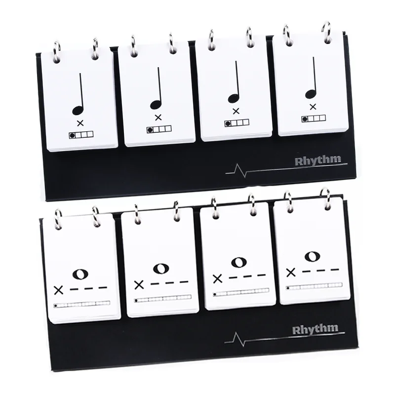 Rhythm Practice Card Visual Card Note Portable Training Flashcard Music Teaching Props For Piano Drum Guitar