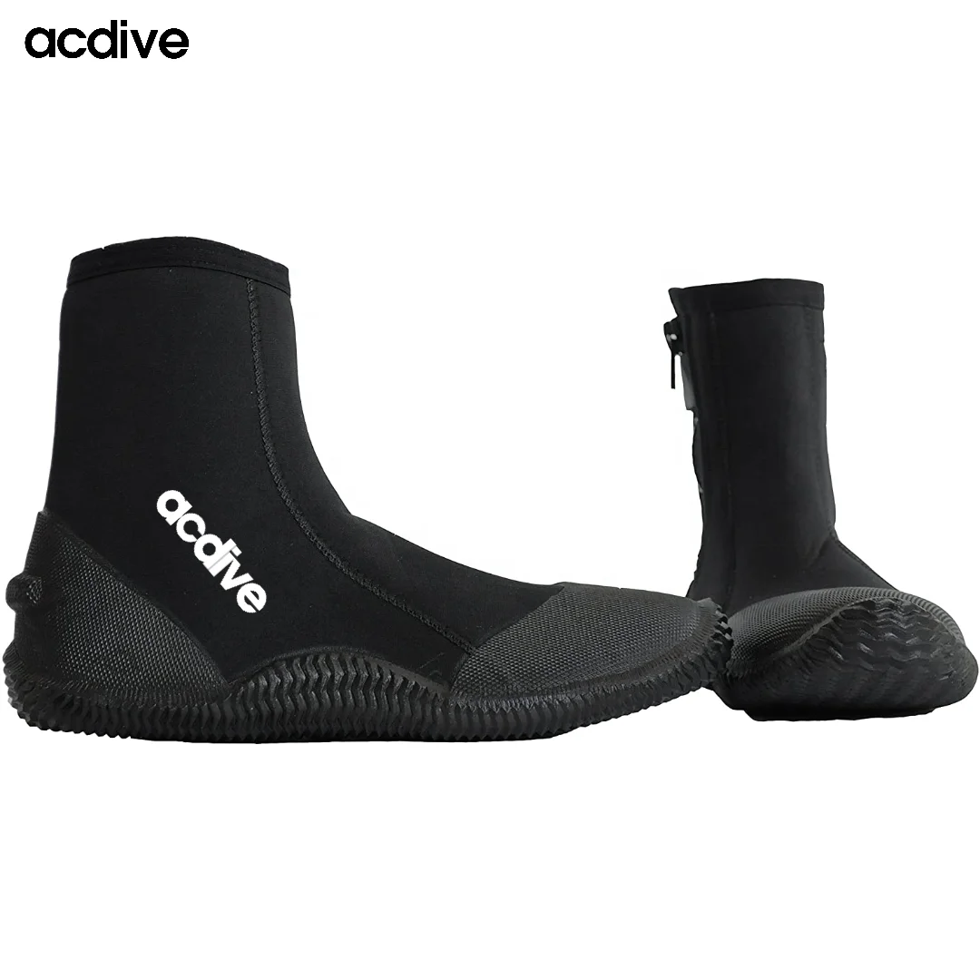 Popular 5mm Durable Vulcanized Neoprene Surfing Diving Fishing Adult Water Sports Anti-Slip Thermal Boot