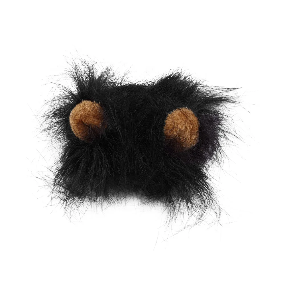 Hot Pet Cat Dog Emulation Lion Hair Mane Ears Head Autumn Winter Dress Up Costume Muffler Scarf