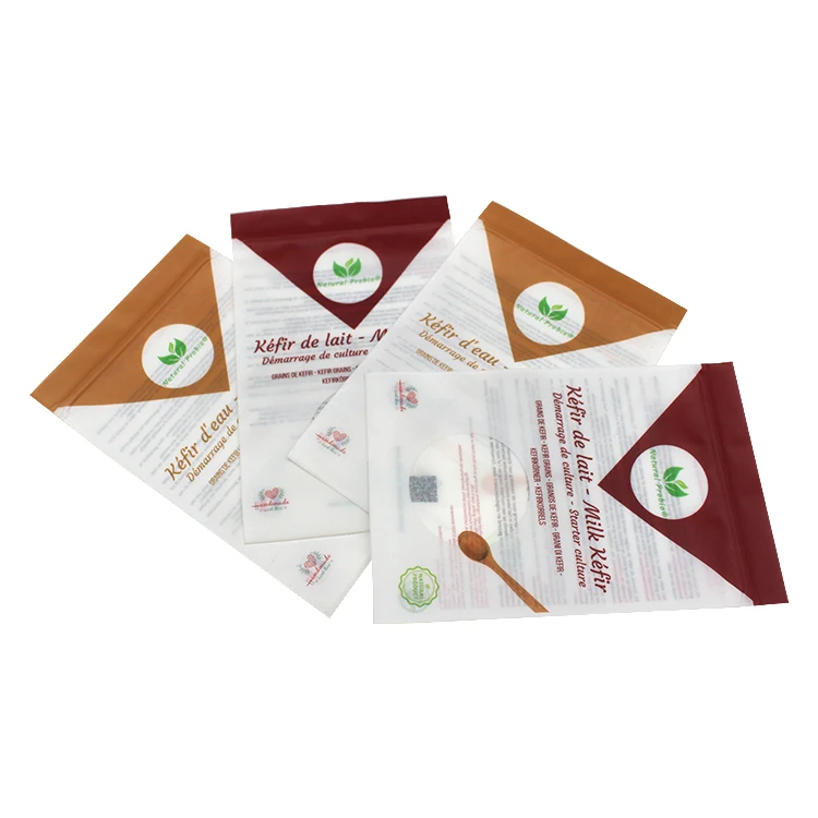 Custom Printed Small Plastic Package 3 Side Heat Sealing Zipper Pouch Resealable Snack Cookie Seed Packaging Bags