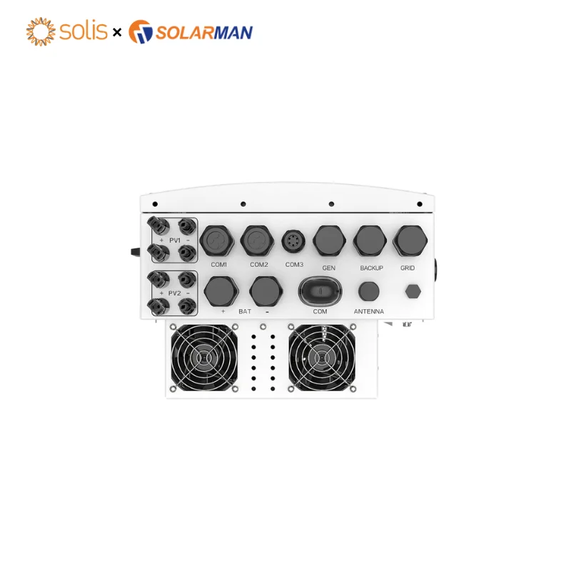 Solis Hybrid Solar Inverter Single Phase Grid-Tied 3KW to 6KW Pure Sine Wave Output Designed Lithium Batteries IP65 Protection