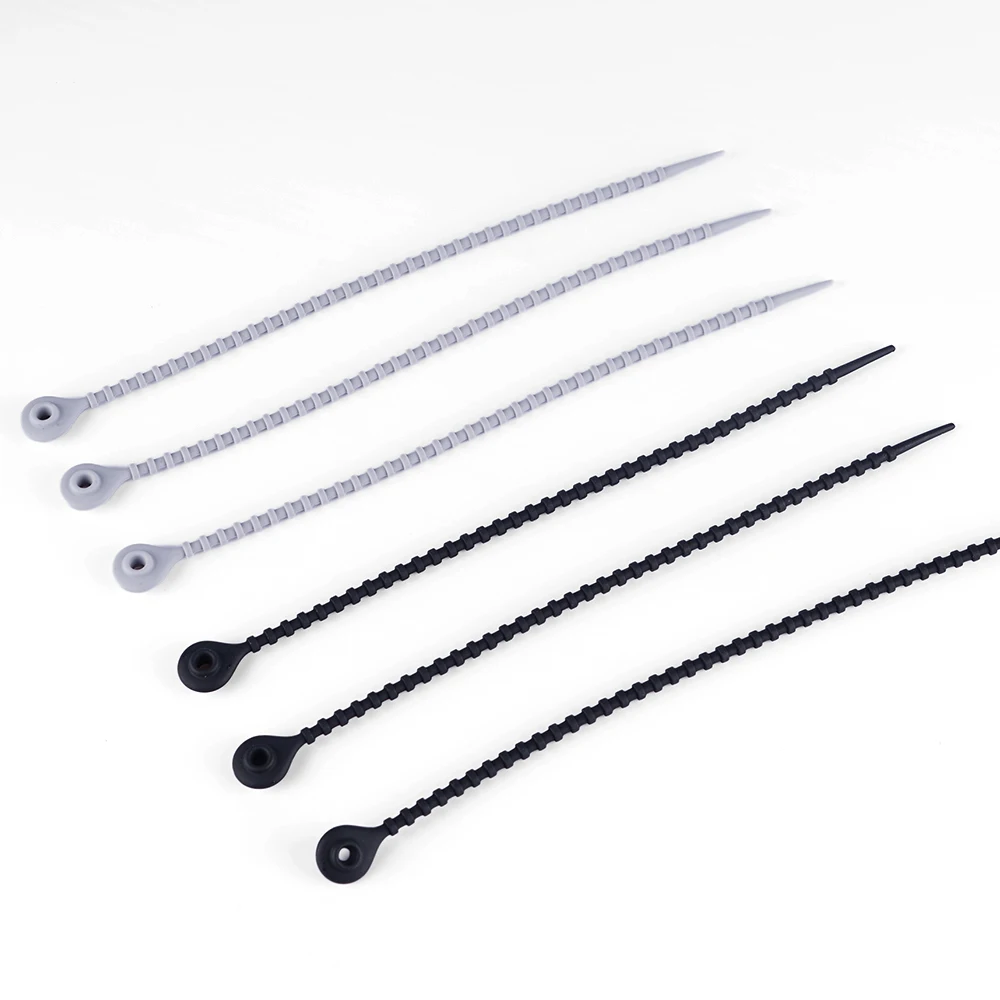 Multi Purpose Hot Selling Silicone Cable Tie Flexible Organizer Cable Ties Binding Cord Straps