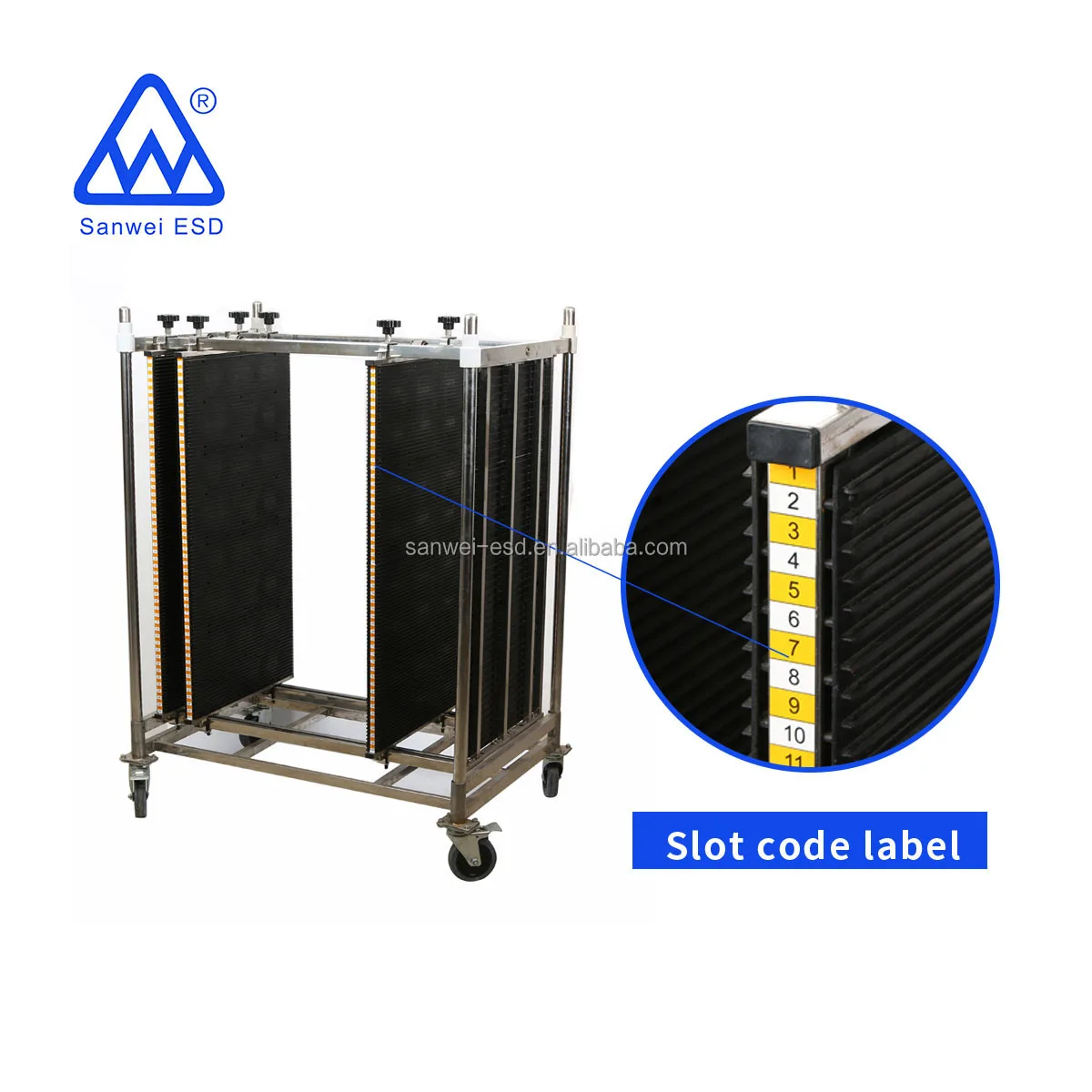 3W-9805208-2 Electronic Workshop PCB ESD antistatic storage trolley