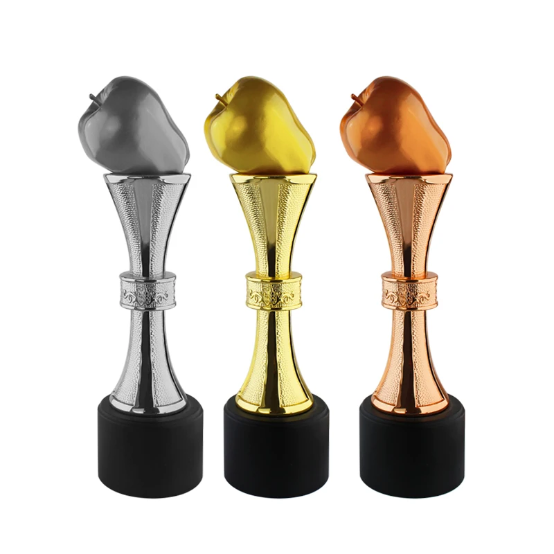 Горячие продажи золотые яблочные трофеи на заказ Сувенирные товары