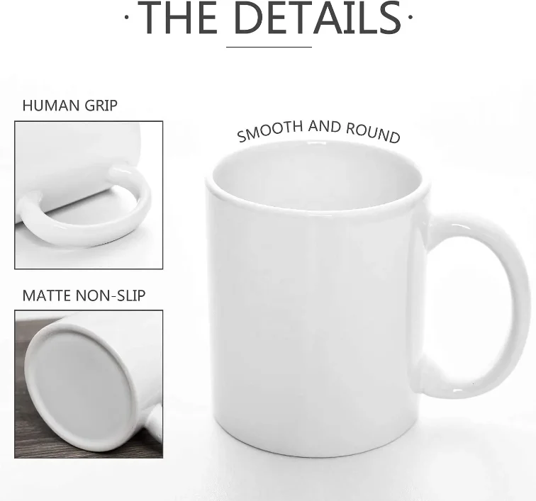 MDA Wholesale High Quality Sublimation 11oz White Mug Blank Ceramic Mugs Coated Plain White Mugs