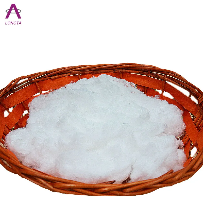 Factory 100% PE/PP/PET/ES fiber low melt polyester staple fiber for  kn95 ffp2/sanitary products