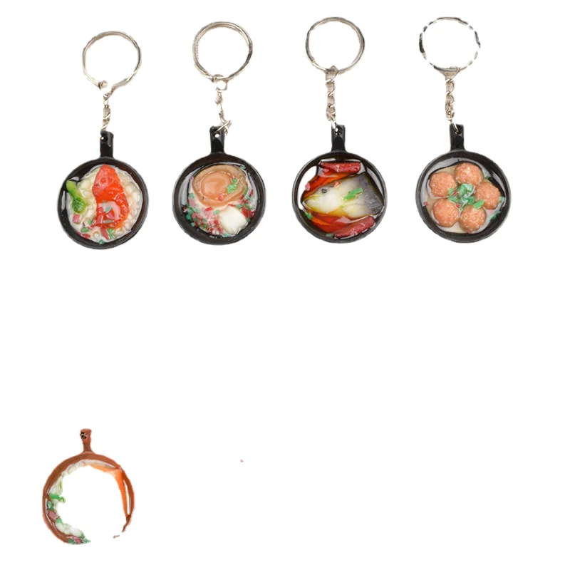 wangdun miniature simulation clay pot rice soup food play model flavor snacks key chain pendantminiatures
