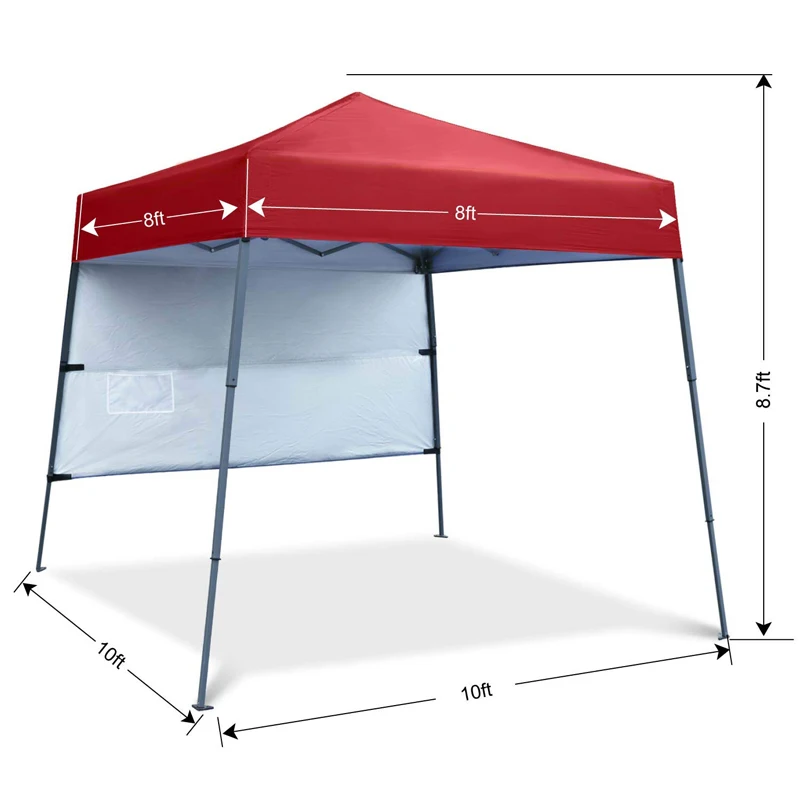 10 x 10 Easy Pop Up Canopy Tent Enclosure Sidewall Kit Pagoda Tent with Roller Up Mesh