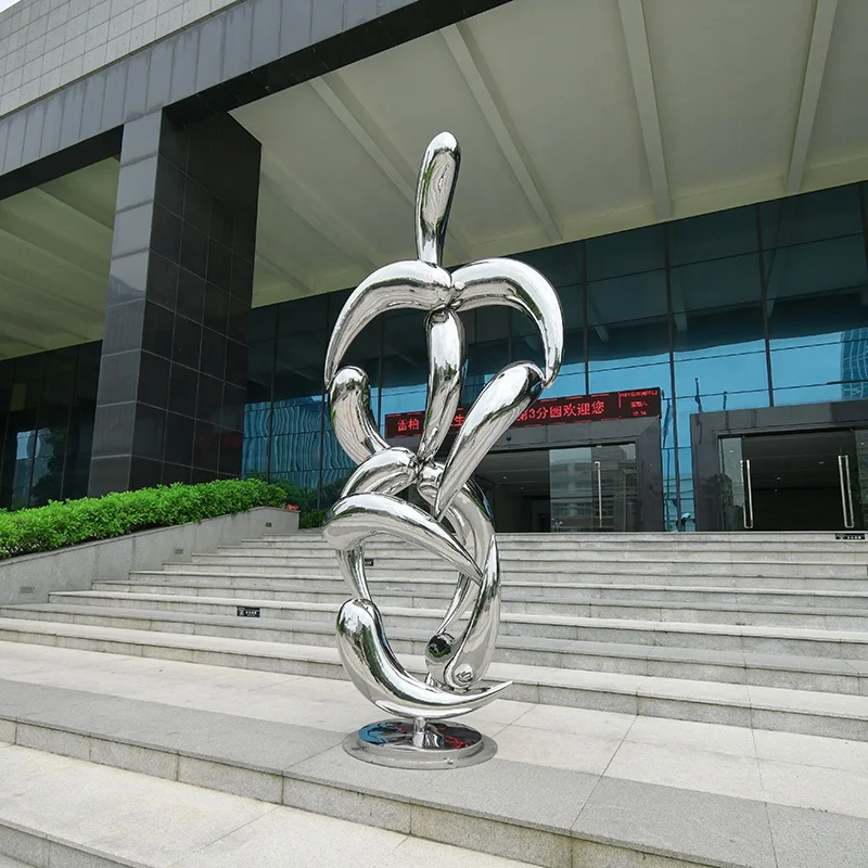 Custom Large Outdoor Abstract Metal Art Garden Decoration Stainless Steel Sculpture