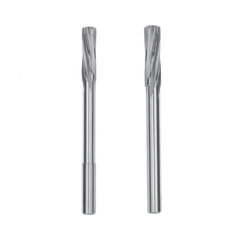 Tungsten Carbide PCD Reamer CNC Lathe Straight Shank Spiral Flute Reamer