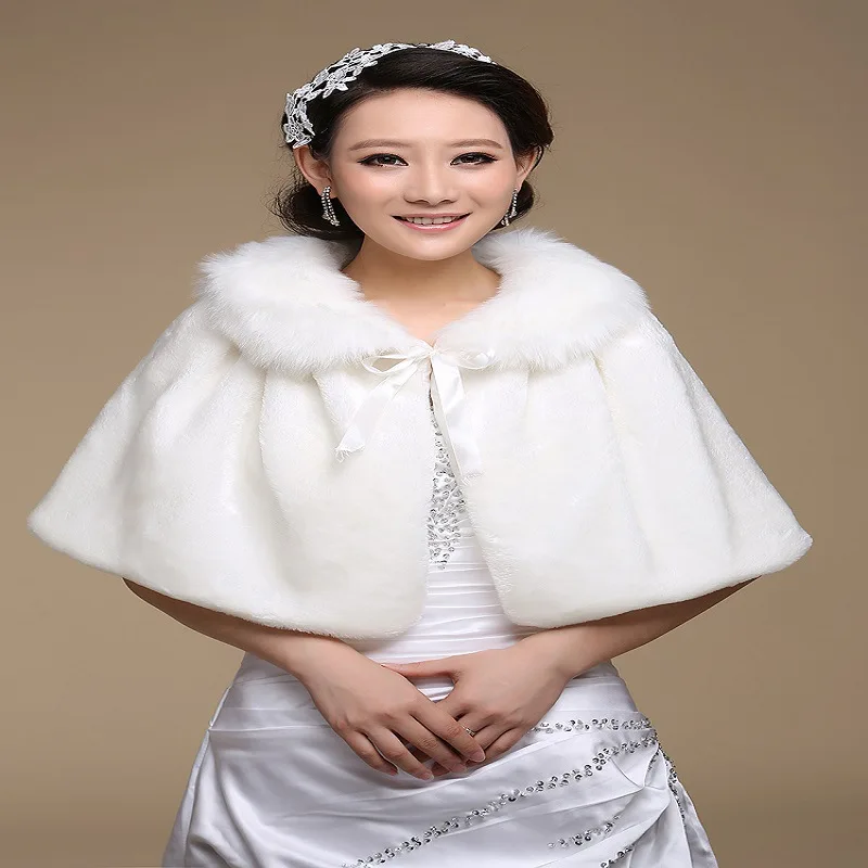 Jtfur, зимние аксессуары для свадебного платья из искусственного меха, женская теплая накидка, жилет, меховая шаль