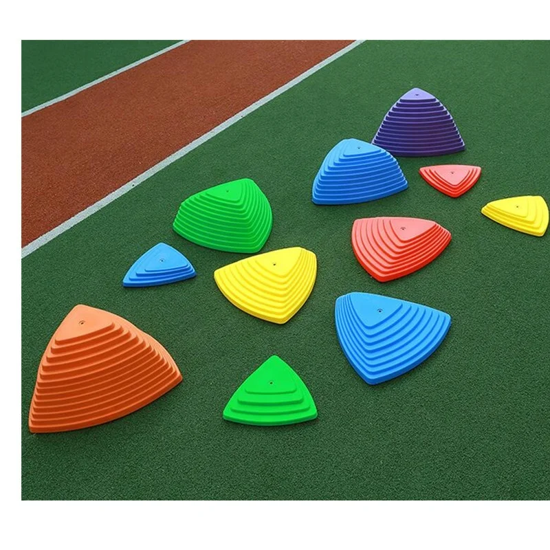 Children plastic river stones kids plastic stepping stones set of 11 pieces