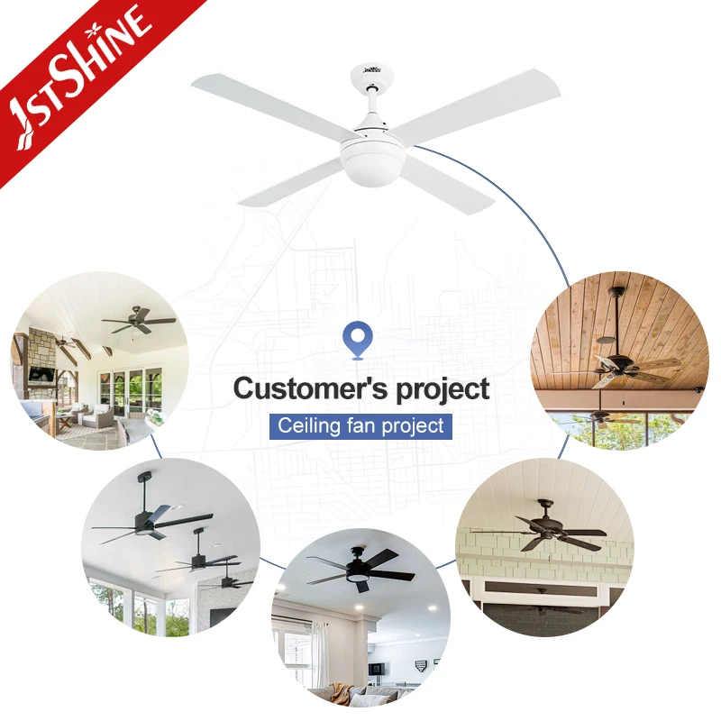 1stshine ceiling fan DCF-W986 large airflow noiseless led ceiling fans with light