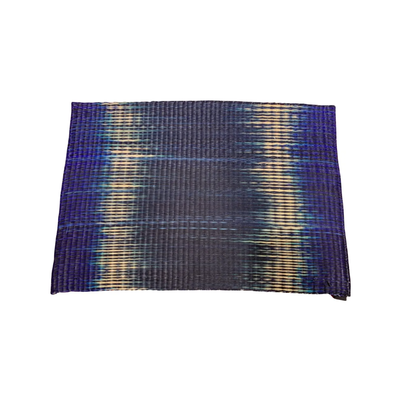 The High Premium Quality of Natural Sedge Plant Place Mats with Indigo Dye  30X 45 CM Decoration for Home Made in Thailand
