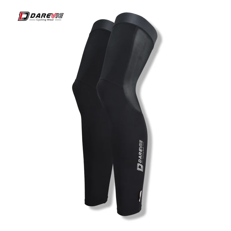 Darevie Wholesale Black Quick Dry Breathable Compression Cycling Bike Calf Shin Sleeves Leg Cycling Support