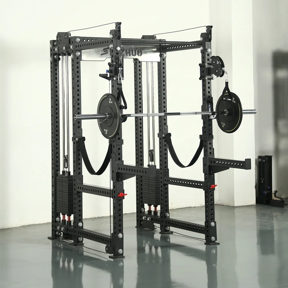 Wholesale Gym Equipment Weight Lifting Multi Function Comprehensive Power Squat Rack with weight stack