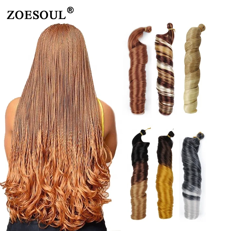 Spiral Curl Braid 22 inch 150g Loose Wave Crochet Braiding Hair Synthetic Hair Extensions
