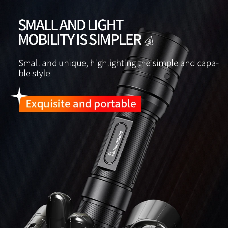 LED Flashlights Bright Small Flashlight Zoomable Waterproof Adjustable Brightness Flash Light for Emergency