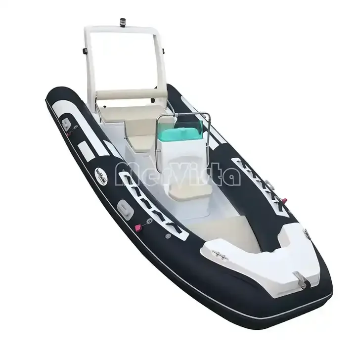CE 17 ft RIB520C Fiberglass Deep V Hypalon Relaxing RIB Inflatable Boat For Fishing
