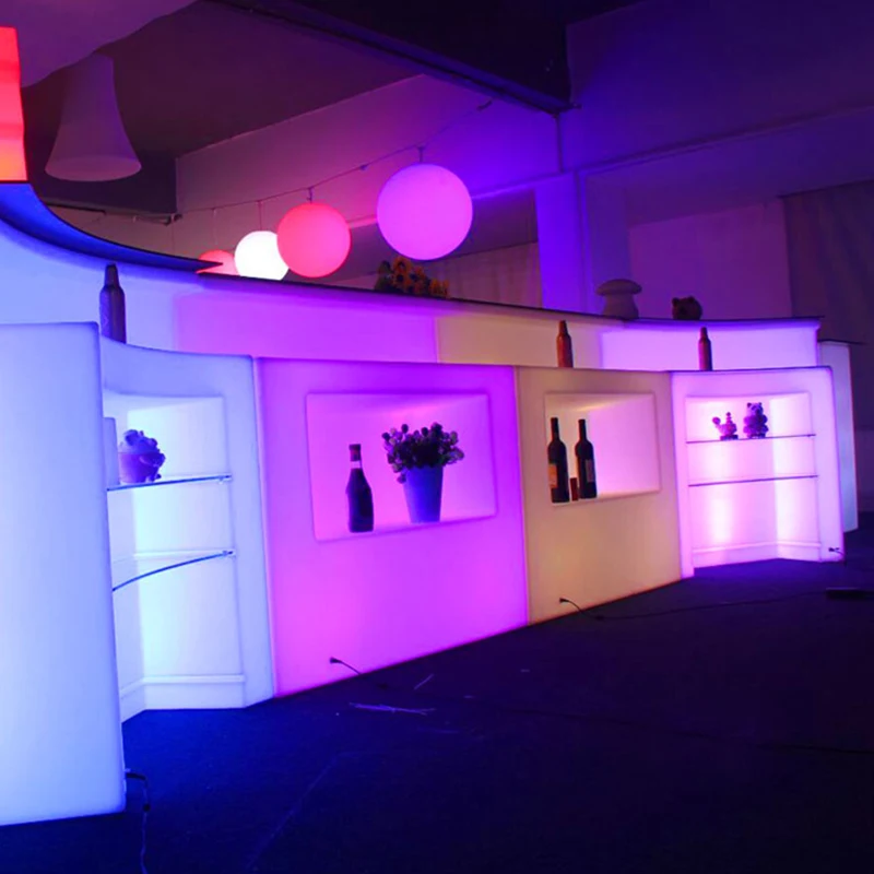 LED Illuminated Bar Counter Outdoor Bar Furniture