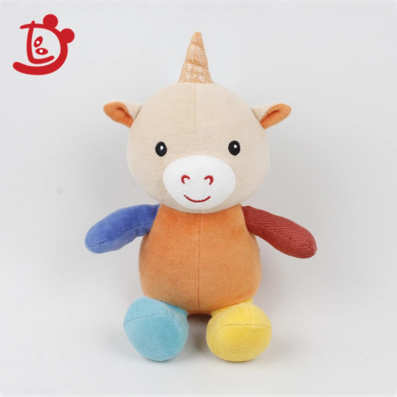 JT-19 25cm Custom Cute Unicorn Doll Stuffed Soft Baby Rainbow Pink White Rainbow Unicorn Plush Toy