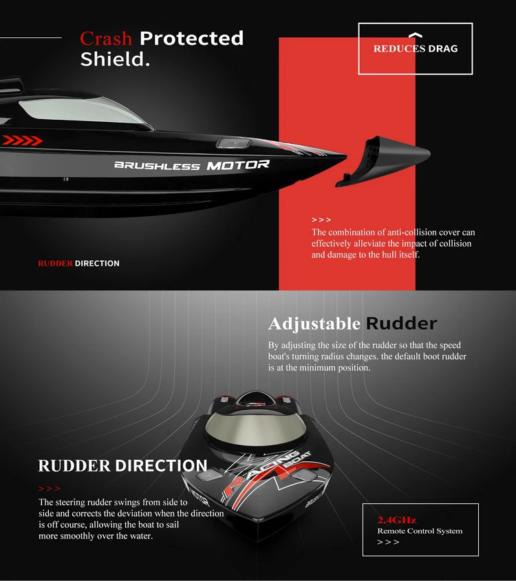 wltoys WL916 High Speed brushless motor Jet racing RC boat Capsized reset Waterproof Ship Model Electric RC Speed racing Boat