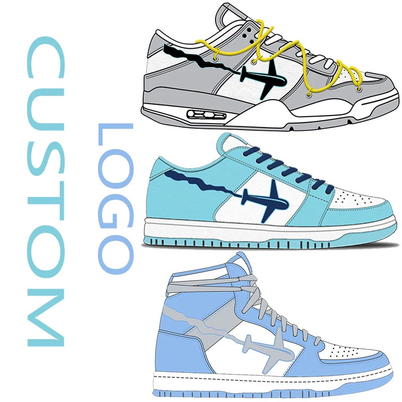 Custom Sneakers Logo Designer Men Casual Fashion Sneakers Hip Hop Sport Running Shoes Custom Basketball Style Shoes For Men