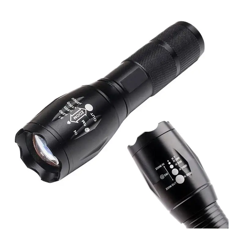 High power CREE-T6 LED ZOOM rechargeable Tactical flashlight Rechargeable Bright LED camping torch