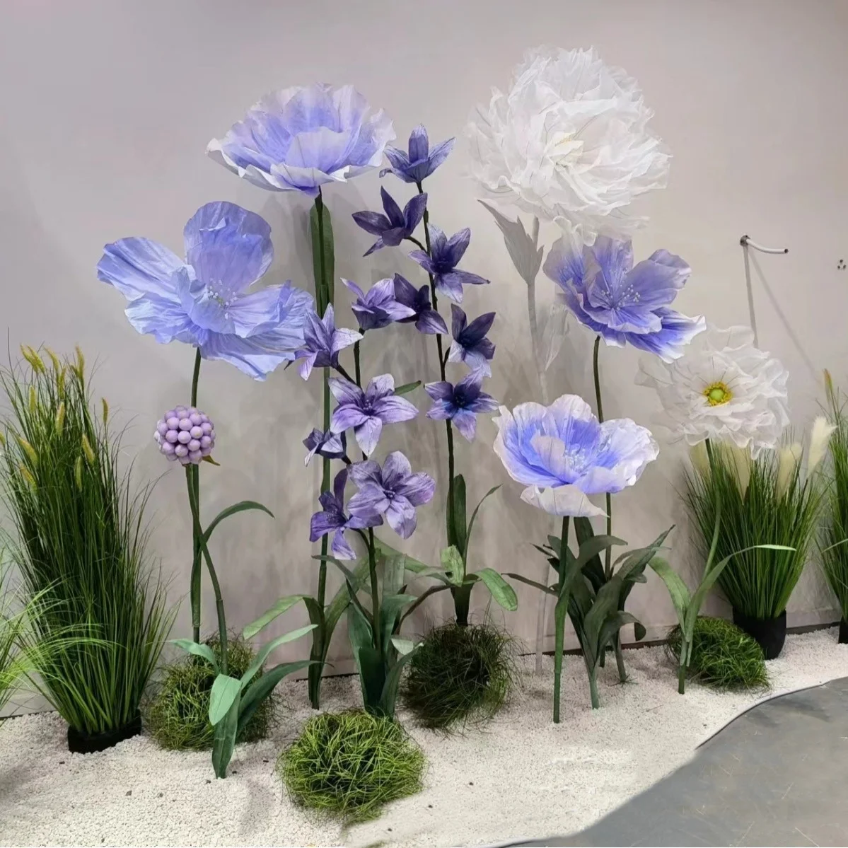 E232 Hot Giant Poppy Artificial Flowers Wedding Decoration Festival Supplies Party Shopping Mall Photo Props Window Display Gift