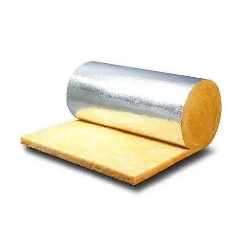 Heat insulation 12kg/m3 50mm glass wool blanket with Aluminium foil