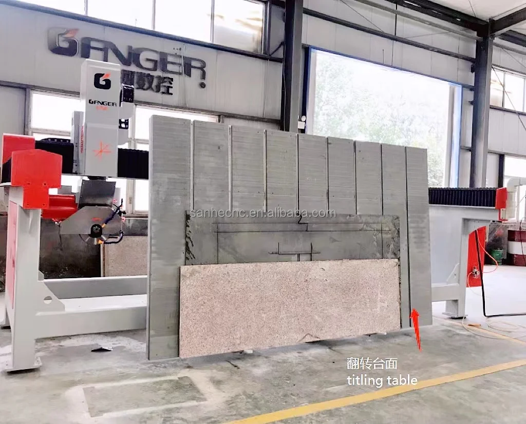 GANGER CNC 5 оси пила для резки камня GQ-3220D камнерезная машина обработки мрамора гранита спеченный камень фарфор
