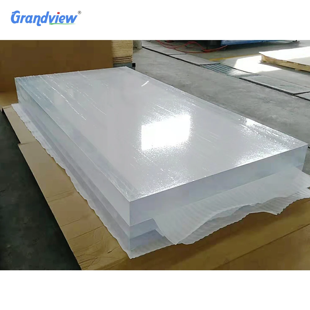 Grandview 30 Years Non Yellowing Clear One Time Cast  Large Transparent Acrylic Thick Glass Swimming Pool Wall