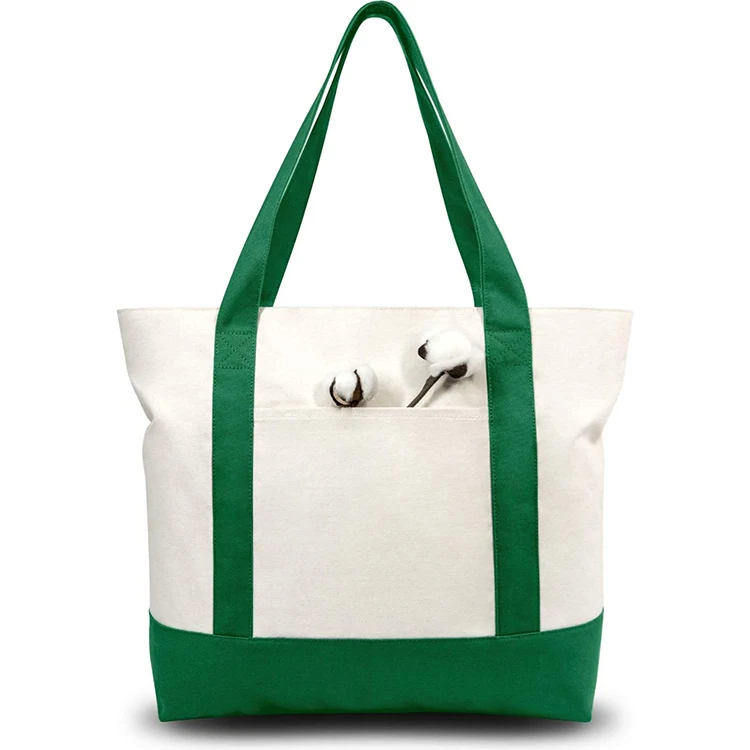 Custom Top Quality Canvas Cotton Tote Shopping Bag Calico Shopper Bags With Logo Printed