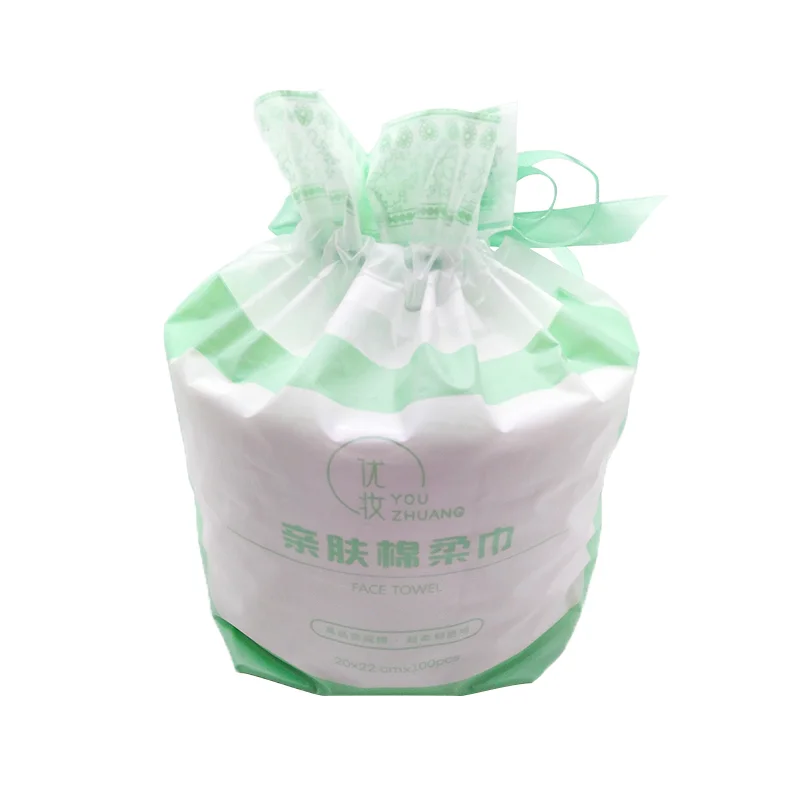 Haiji Wholesale Factory Direct Sale Disposable Pearl Non-woven Fabric 100% Cotton Cleansing Towel Roll