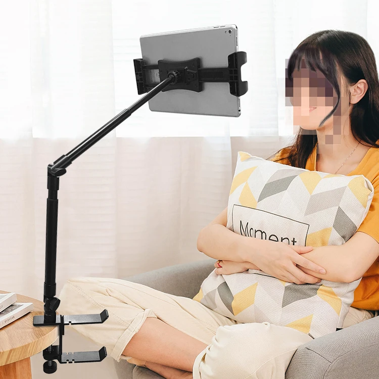 
Clamp metal multifunctional adjustable black desk mount for living room bedroom office 