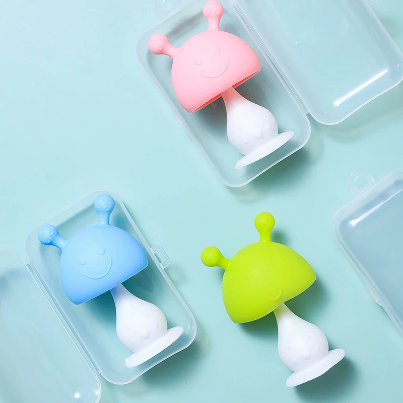 
In Stock Breast Feeding Silicone Toy Baby Teether Mushroom 