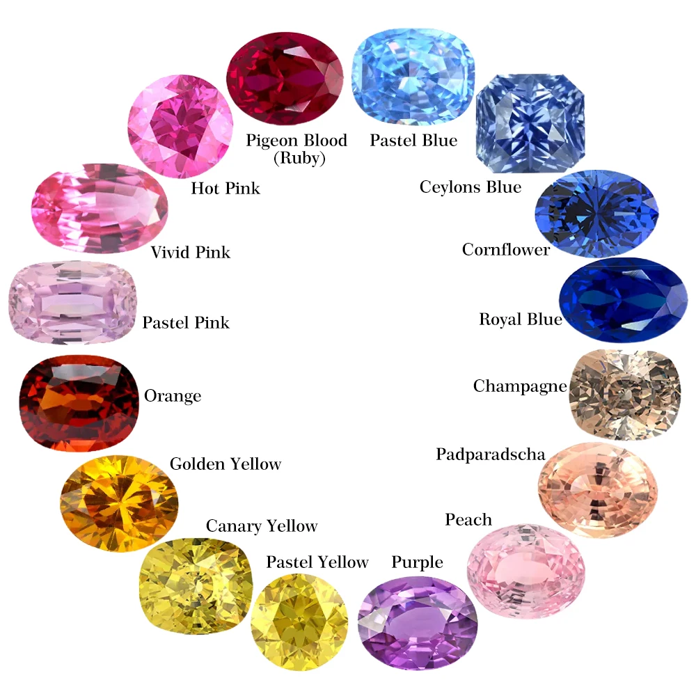 Luster Attractive Large Stock High Quality Royal Blue Lab Grown Stones Mix Shape Lab Created Sapphire Loose Stone