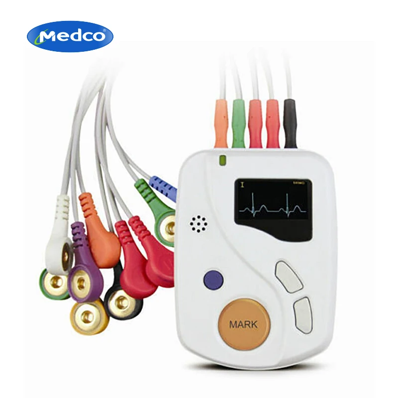 Холтеру 24-часовой мониторинг пожилых Здравоохранение медицинский ЭКГ Измерение частоты сердечных сокращений
