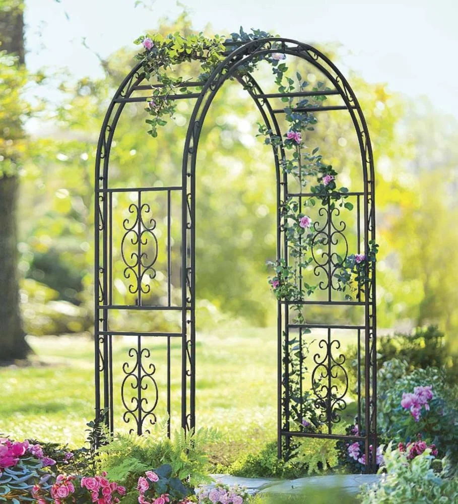 Metal Scrollwork Garden Arbor